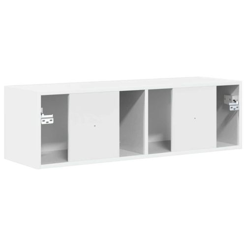 TV стенен шкаф Гланц бяло 98 x 31 x 29,5 см Инженерно дърво