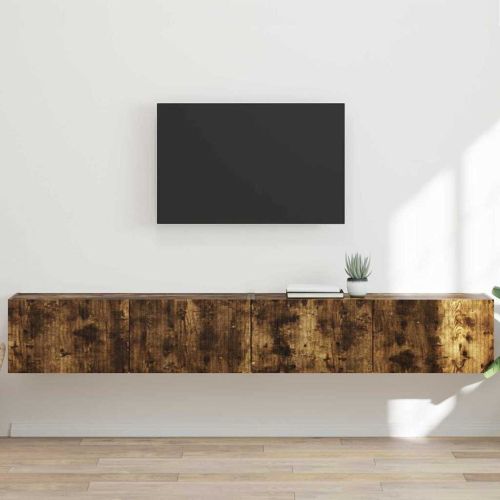 TV стенен шкаф 2 pcs Димян дъб 98 x 31 x 29,5 см