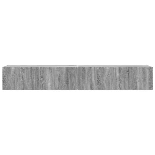 TV стенен шкаф 2 pcs Сив Сонома 98 x 31 x 29,5 см