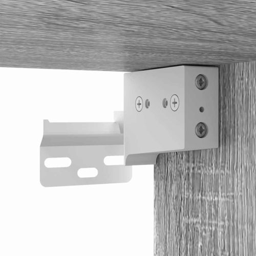 TV стенен шкаф 2 pcs Сив Сонома 30 x 31 x 40 см Инженерно дърво