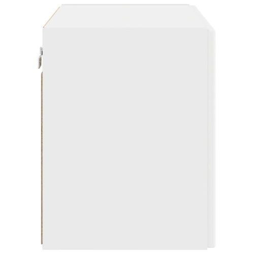 TV стенен шкаф Бяло 59,5 x 31 x 40 см Инженерно дърво