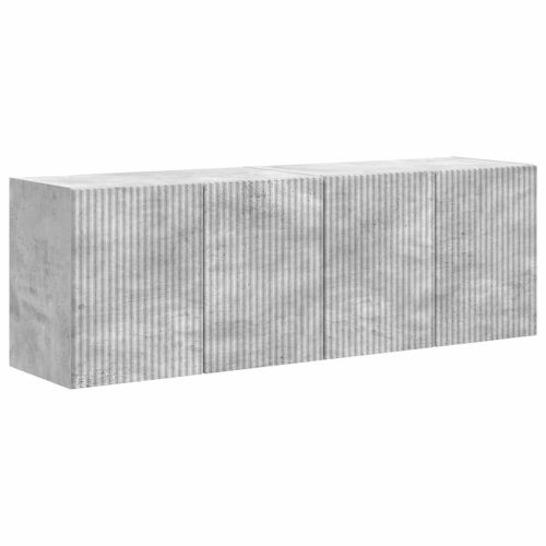 TV стенен шкаф 2 pcs Циментено сиво 59,5 x 31 x 40 см