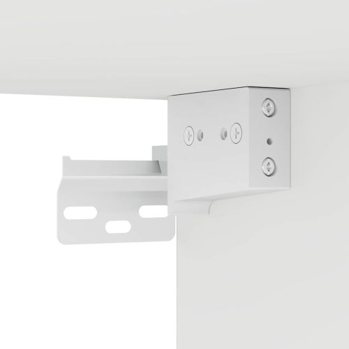 TV стенен шкаф Бяло 59,5 x 31 x 80 см Инженерно дърво