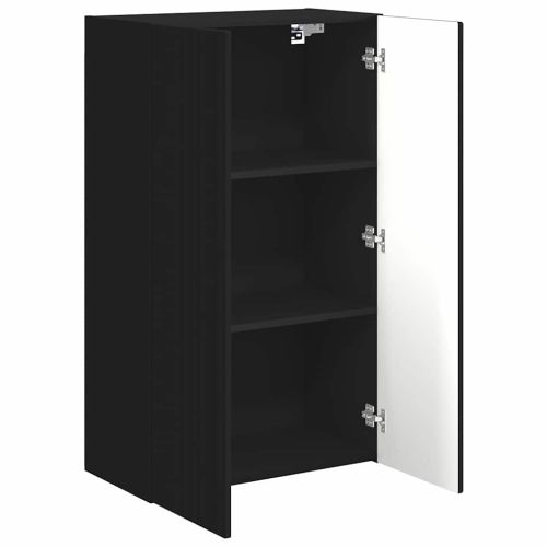 TV стенен шкаф Черно 59,5 x 31 x 100 см Инженерно дърво