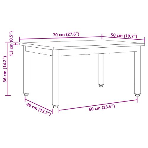 Масичка за кафе Черния дъб 70 x 50 x 36 см Инженерно дърво