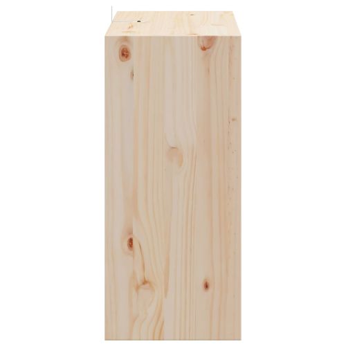Винен рафт 2 pcs Естествен 56 x 25 x 56 cm Солидно борово дърво
