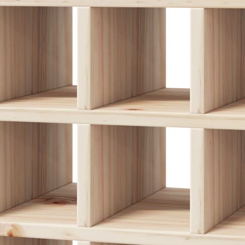 Винен рафт 2 pcs Естествен 56 x 25 x 56 cm Солидно борово дърво