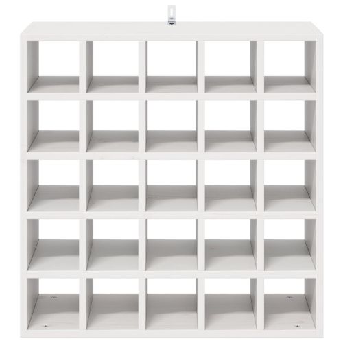 Винен рафт 2 pcs Бяло 56 x 25 x 56 cm Солидно борово дърво