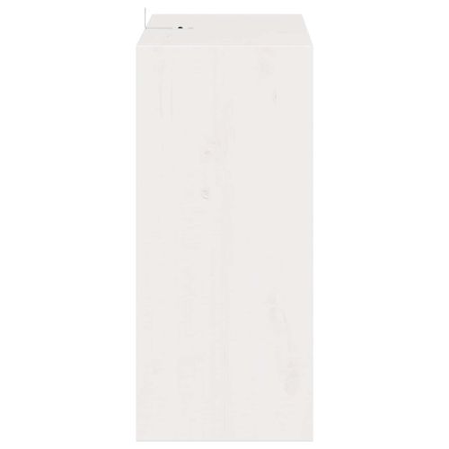 Винен рафт 2 pcs Бяло 56 x 25 x 56 cm Солидно борово дърво