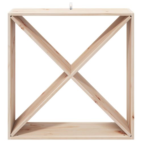 Винен рафт 2 pcs Естествен 62 x 25 x 62 cm Солидно борово дърво