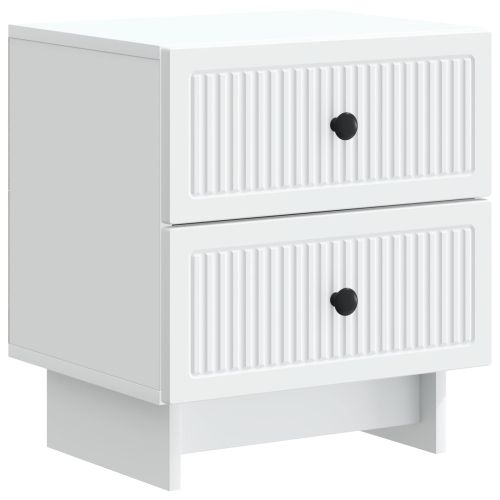 Нощен шкаф 2 pcs Бяло 43 x 34,5 x 47,5 см Инженерна дървесина