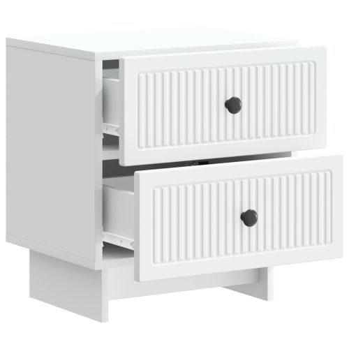 Нощен шкаф 2 pcs Бяло 43 x 34,5 x 47,5 см Инженерна дървесина