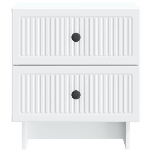 Нощен шкаф 2 pcs Бяло 43 x 34,5 x 47,5 см Инженерна дървесина