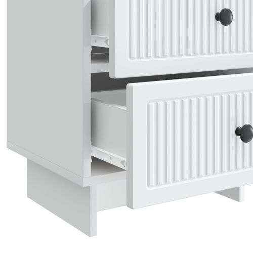 Нощен шкаф 2 pcs Бяло 43 x 34,5 x 47,5 см Инженерна дървесина