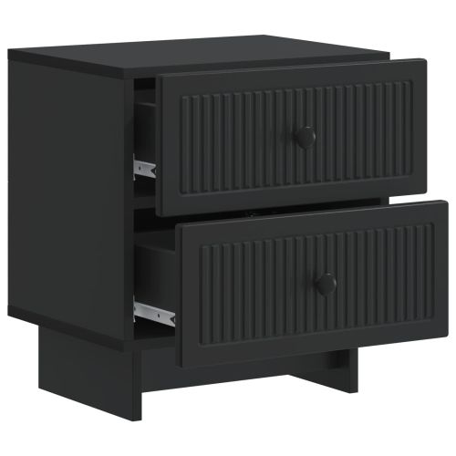 Нощен шкаф 2 pcs Черно 43 x 34,5 x 47,5 см Инженерна дървесина