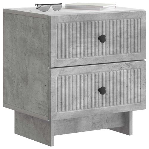 Нощен шкаф с чекмедже 2 pcs Бетонно сиво 43 x 34,5 x 47,5 см