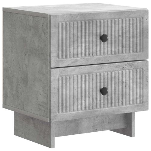Нощен шкаф с чекмедже 2 pcs Бетонно сиво 43 x 34,5 x 47,5 см