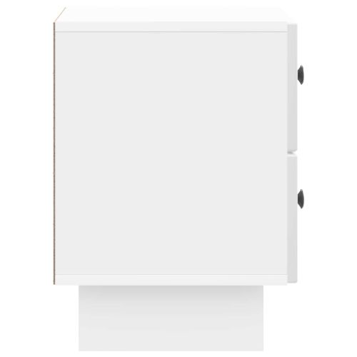 Нощен шкаф с чекмедже 2 pcs Бял гланц 43 x 34,5 x 47,5 см