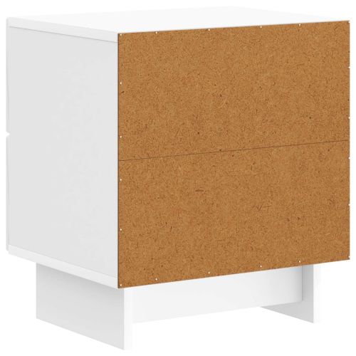 Нощен шкаф с чекмедже 2 pcs Бял гланц 43 x 34,5 x 47,5 см