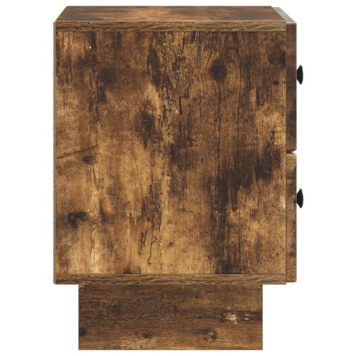 Нощен шкаф Опушен дъб 43 x 34,5 x 47,5 см Инженерна дървесина
