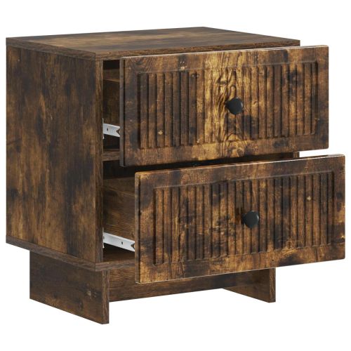 Нощен шкаф с чекмедже 2 pcs Опушен дъб 43 x 34,5 x 47,5 см