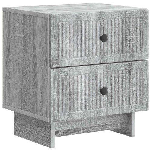 Нощен шкаф с чекмедже 2 pcs Сива сонома 43 x 34,5 x 47,5 см
