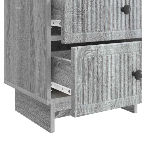 Нощен шкаф с чекмедже 2 pcs Сива сонома 43 x 34,5 x 47,5 см