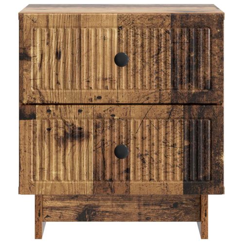 Нощен шкаф с чекмедже 2 pcs Старо дърво 43 x 34,5 x 47,5 см