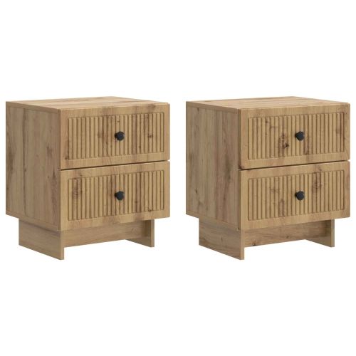 Нощен шкаф с чекмедже 2 pcs Дъб артизан 43 x 34,5 x 47,5 см