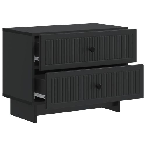 Нощен шкаф Черно 62 x 34,5 x 47,5 см Инженерна дървесина