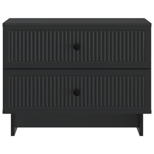 Нощен шкаф Черно 62 x 34,5 x 47,5 см Инженерна дървесина