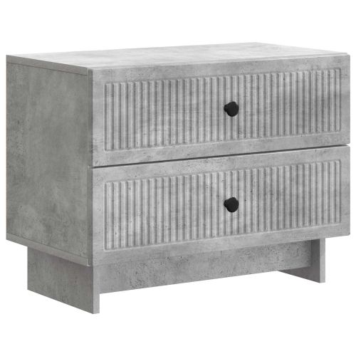Нощен шкаф Бетонно сиво 62 x 34,5 x 47,5 см Инженерна дървесина
