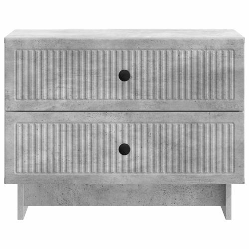 Нощен шкаф Бетонно сиво 62 x 34,5 x 47,5 см Инженерна дървесина