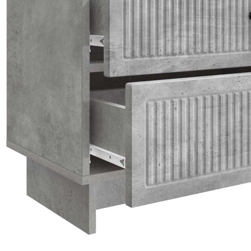 Нощен шкаф Бетонно сиво 62 x 34,5 x 47,5 см Инженерна дървесина