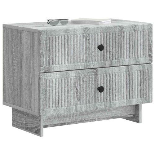 Нощен шкаф Сива сонома 62 x 34,5 x 47,5 см Инженерна дървесина