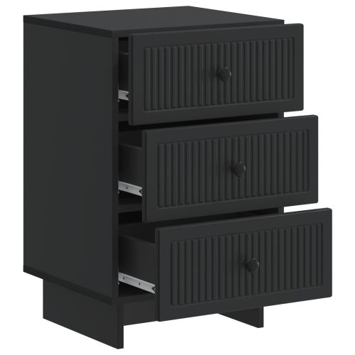 Нощен шкаф Черно 43 x 41 x 66,5 см Инженерна дървесина