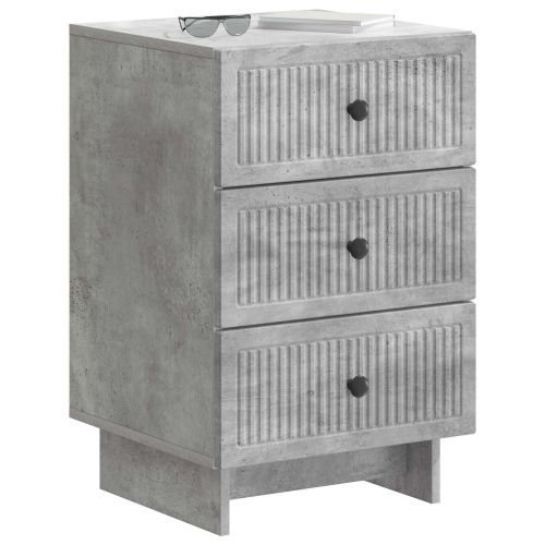 Нощен шкаф Бетонно сиво 43 x 41 x 66,5 см Инженерна дървесина