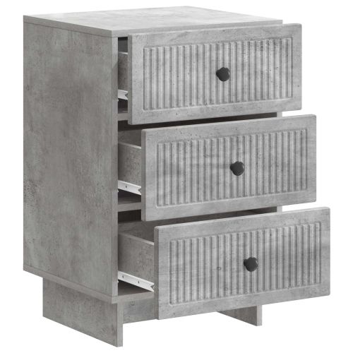 Нощен шкаф Бетонно сиво 43 x 41 x 66,5 см Инженерна дървесина