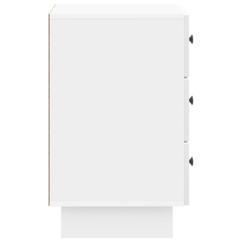 Нощен шкаф Бял гланц 43 x 41 x 66,5 см Инженерна дървесина