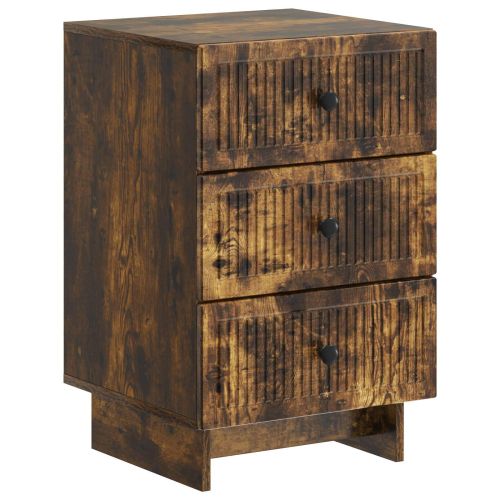Нощен шкаф Опушен дъб 43 x 41 x 66,5 см Инженерна дървесина