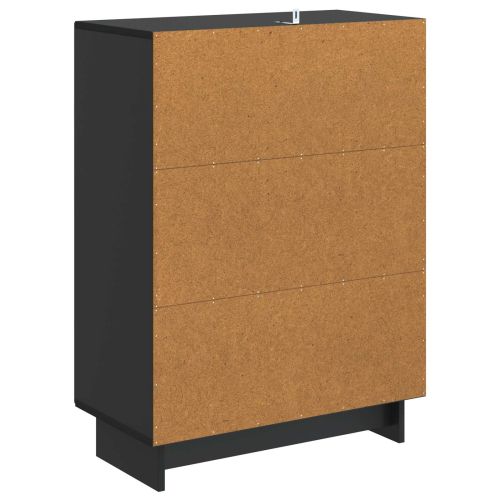 Служебен шкаф Черно 66 x 34,5 x 90 см Инженерна дървесина