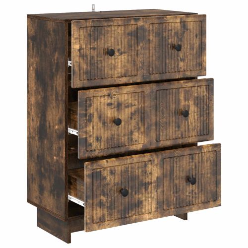 Чекмеджетен шкаф Опушен дъб 66 x 34,5 x 90 см