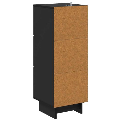 Чекмеджетен шкаф Черно 33 x 34,5 x 90 см Инженерна дървесина