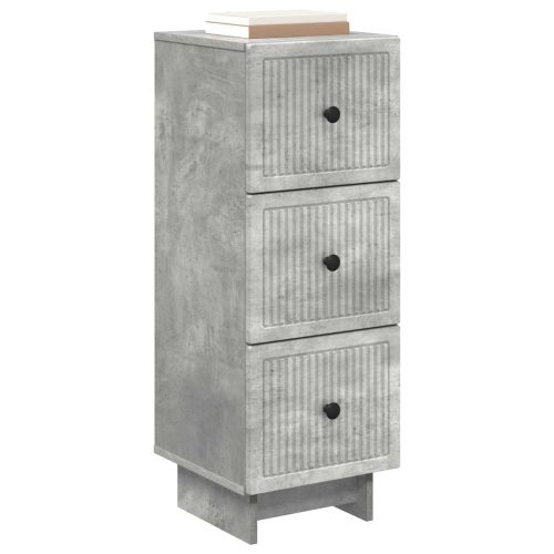 Чекмеджетен шкаф Бетонно сиво 33 x 34,5 x 90 см