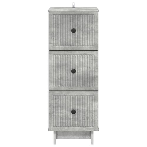 Чекмеджетен шкаф Бетонно сиво 33 x 34,5 x 90 см