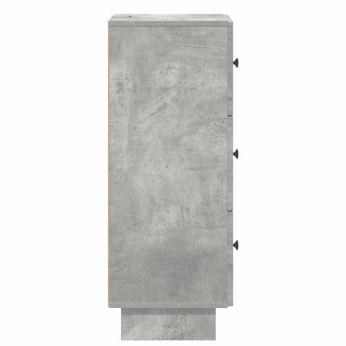 Чекмеджетен шкаф Бетонно сиво 33 x 34,5 x 90 см