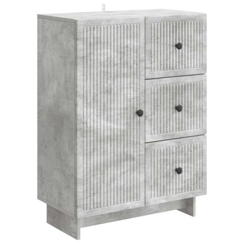 Служебен шкаф с чекмедже Бетонно сиво 66 x 34,5 x 90 см