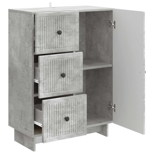 Служебен шкаф с чекмедже Бетонно сиво 66 x 34,5 x 90 см