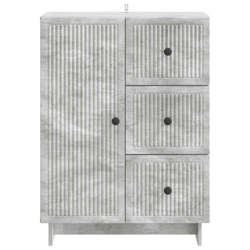 Служебен шкаф с чекмедже Бетонно сиво 66 x 34,5 x 90 см