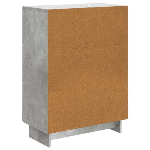 Служебен шкаф с чекмедже Бетонно сиво 66 x 34,5 x 90 см